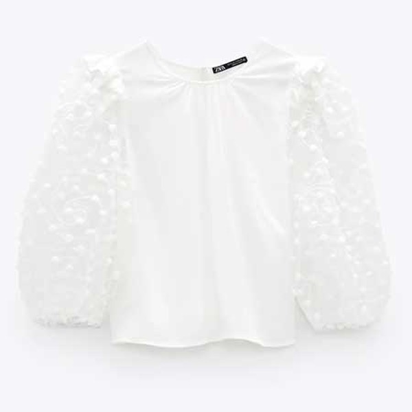 Contrast Sleeve Top