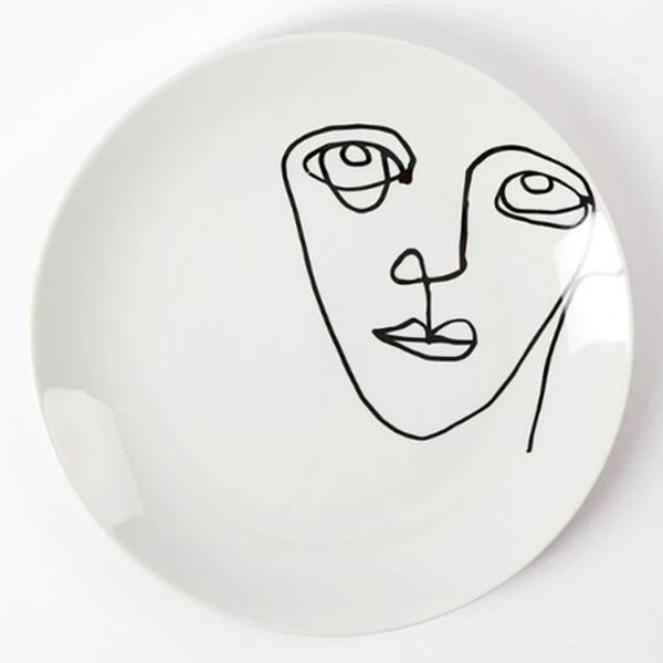 Linear Face Patterned Side Plate from The Conran Shop