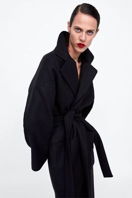 Coat With Belt from Zara