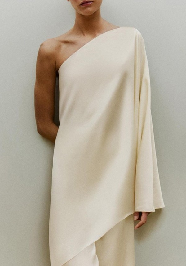 Asymmetric Sateen Top 