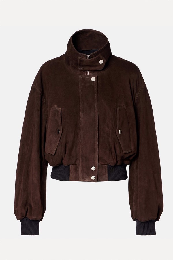 Briar Suede Bomber Jacket from Nour Hammour