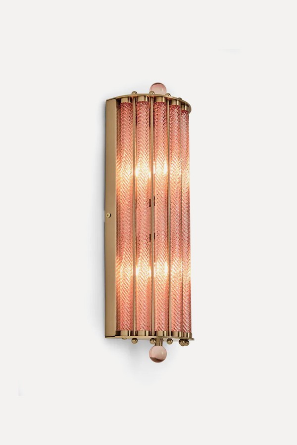 Vintage Ribbed Glass Wall Light from Rockett St George 