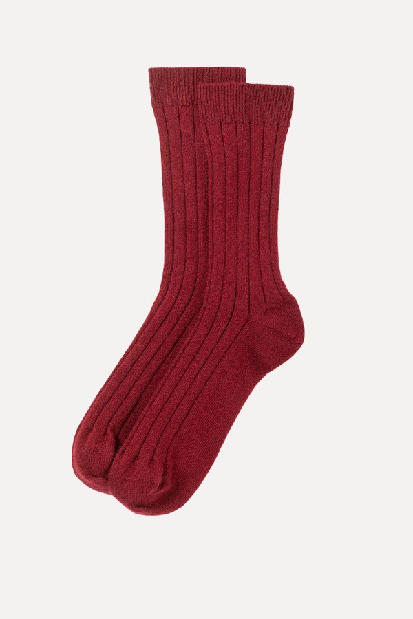 Cashmere Ribbed Socks from Johnstons Of Elgin