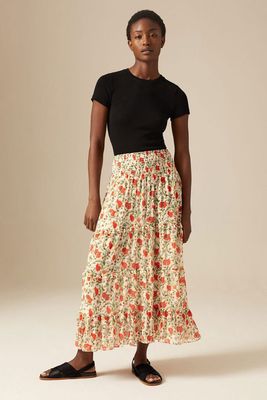 Poppy Field Shirred Maxi Skirt, £185 | ME+EM