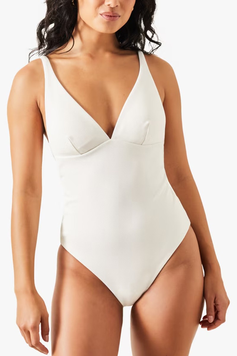 Plunge Rib Shaping Swimsuit from Accessorize