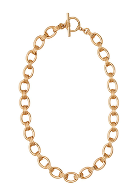 Gold Plated Oval Chain Necklace from Mood