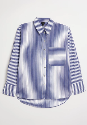 Blue Striped Oversized Shirt from River Island