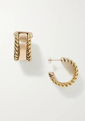 Doppia Gold-Plated Hoop Earrings from Laura Lombardi