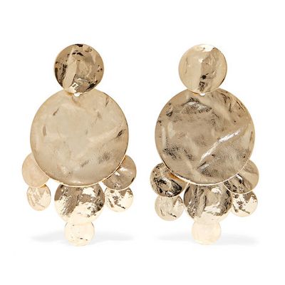Ballo Hammered Gold Tone Earrings from Rosantica