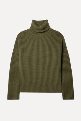 Toujours Ribbed Cashmere Turtleneck Sweater from La Ligne