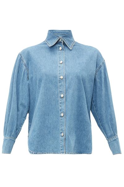 Balloon-Sleeve Denim Shirt from MSGM