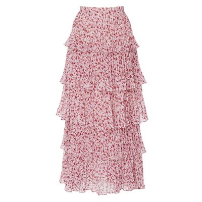 Floral-Printed Chiffon Midi Skirt from AMUR