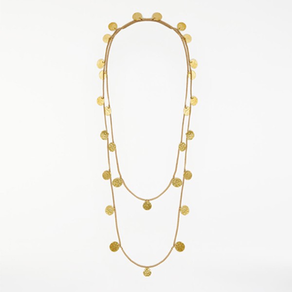 Long Disc Curb Chain Necklace from And/Or