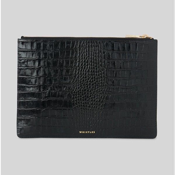 Shiny Croc Medium Clutch from Whistles