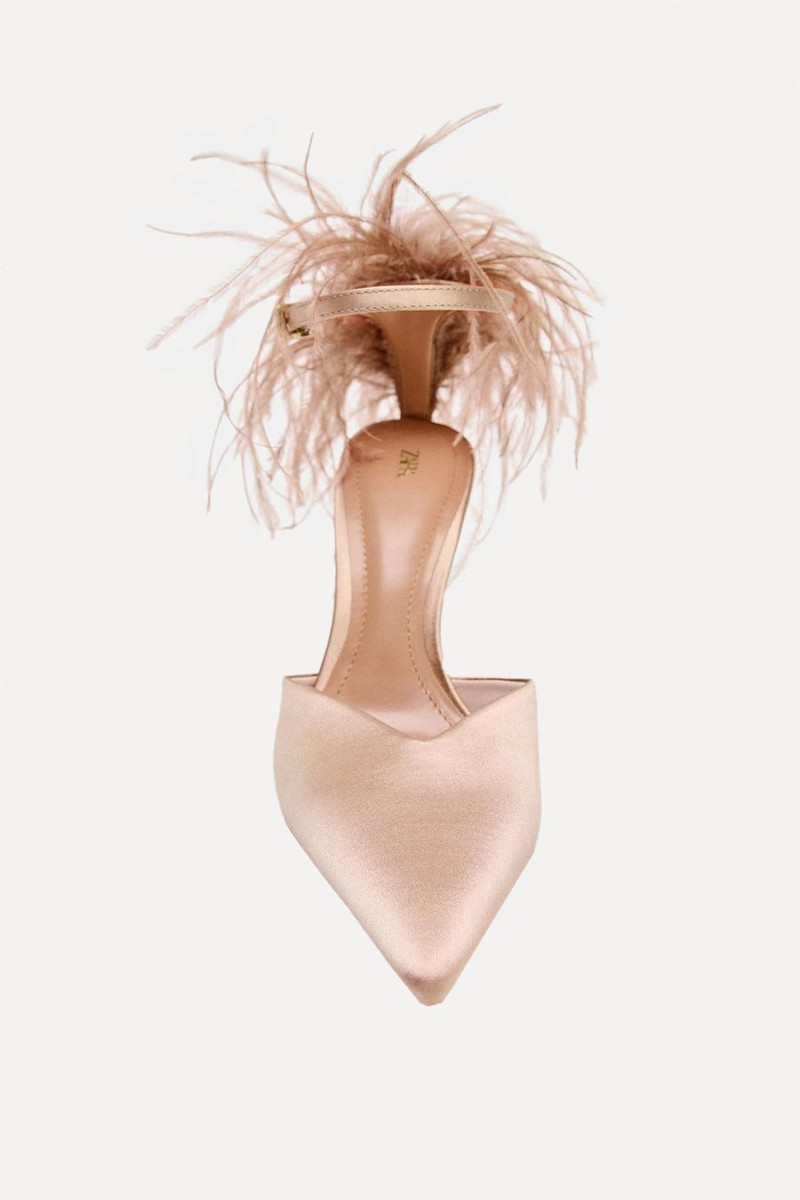 Feather High Heels