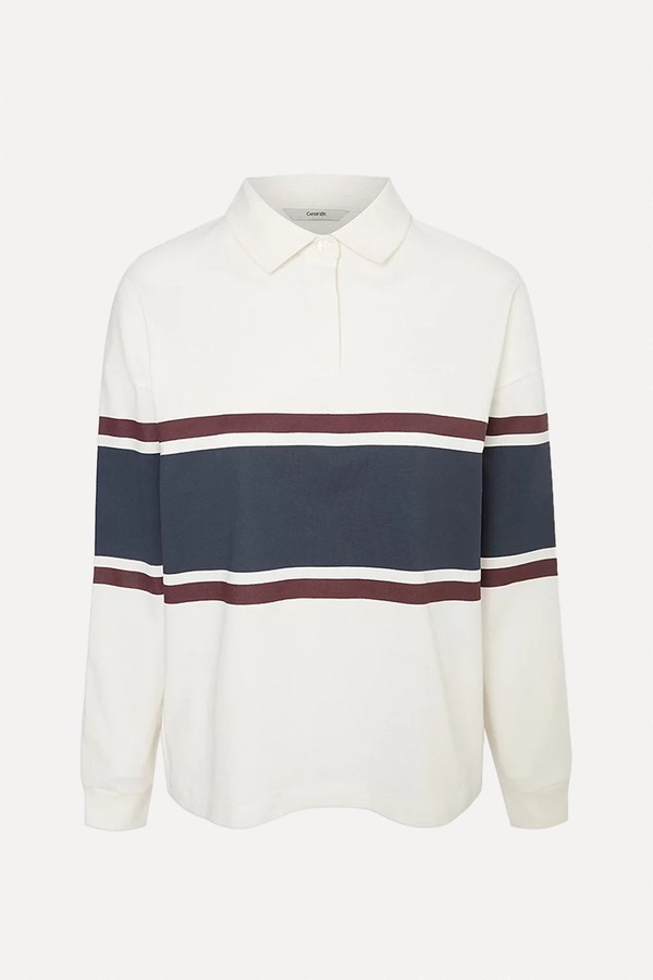 Woven Collar Long Sleeve Rugby Top from George Asda 