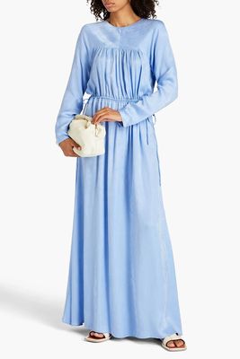 Gathered Jacquar Maxi Dress from By Malene Birger
