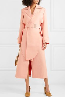 Layered Belted Twill Trench Coat from Matériel