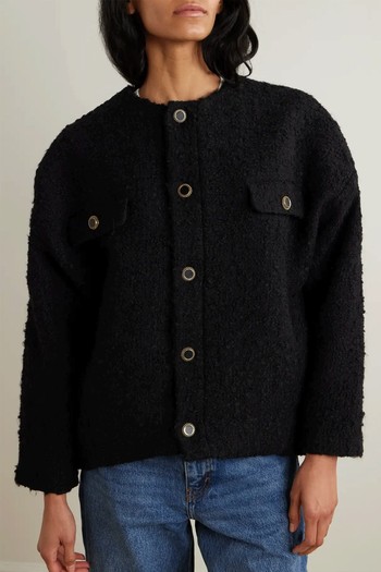 Cocoon Oversized Cotton-Blend Bouclé Jacket from FRAME