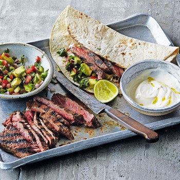 Spiced Sirloin Steak Tacos with Burnt Chilli Salsa