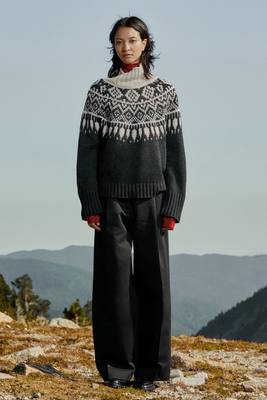 High Neck Jacquard Knit Sweater, £99.95 | Massimo Dutti