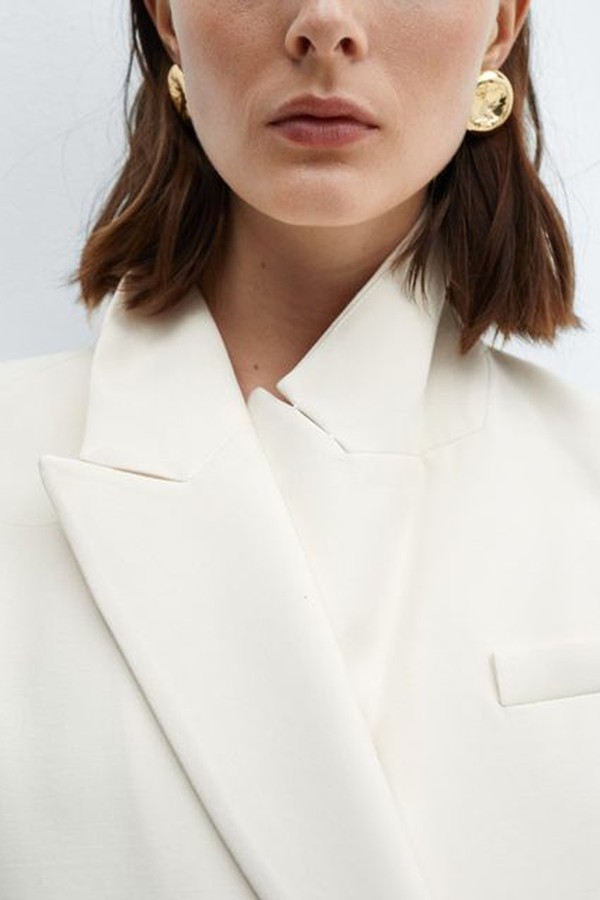 Textured Round Earrings from Mango