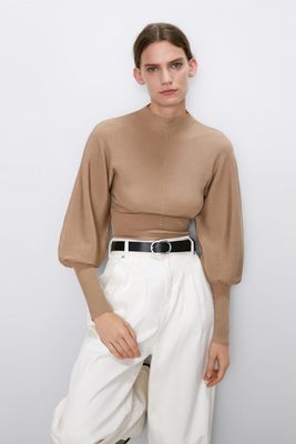 Sweater Puff Sleeves from Zara