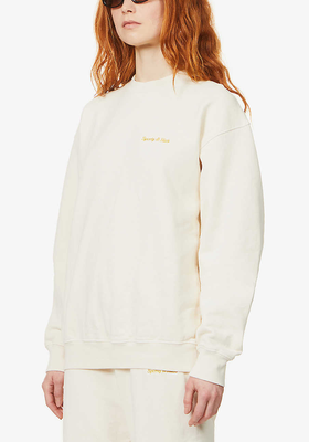 Logo-Embroidered Cotton-Jersey Sweatshirt from Sporty & Rich 
