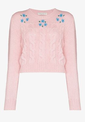 Cropped Cable Knit Jumper  from Alessandra Rich 