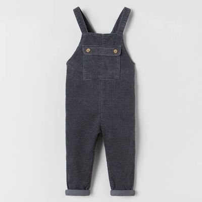 Check Texture Corduroy Dungarees