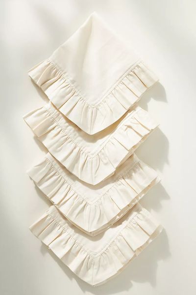 Armenta Ruffle Cotton Napkins, Set of 4 from Anthropologie