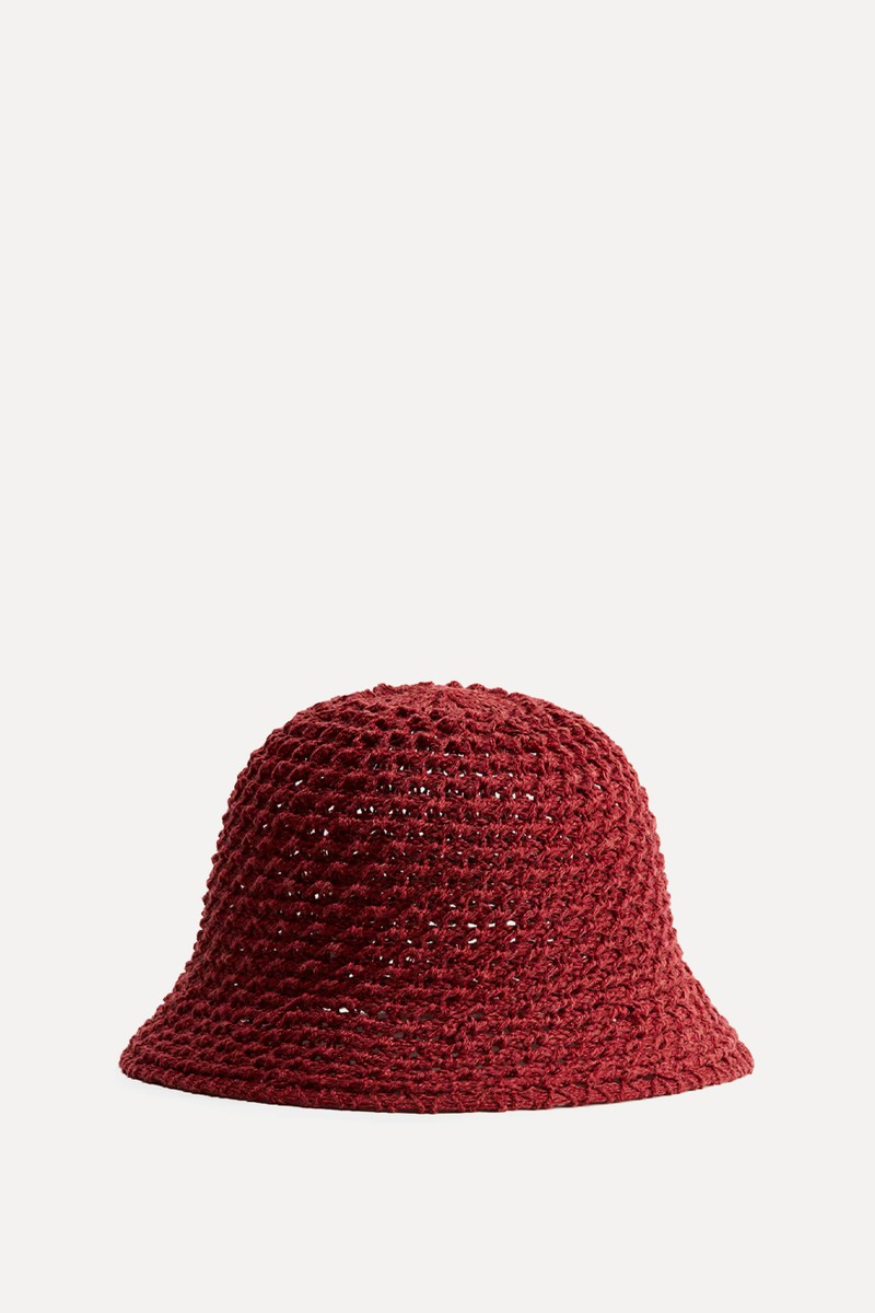 Crochet-Look Bucket Hat