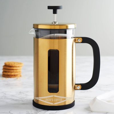 Personalised Faceted Gold Cafetiere from Becky Broome