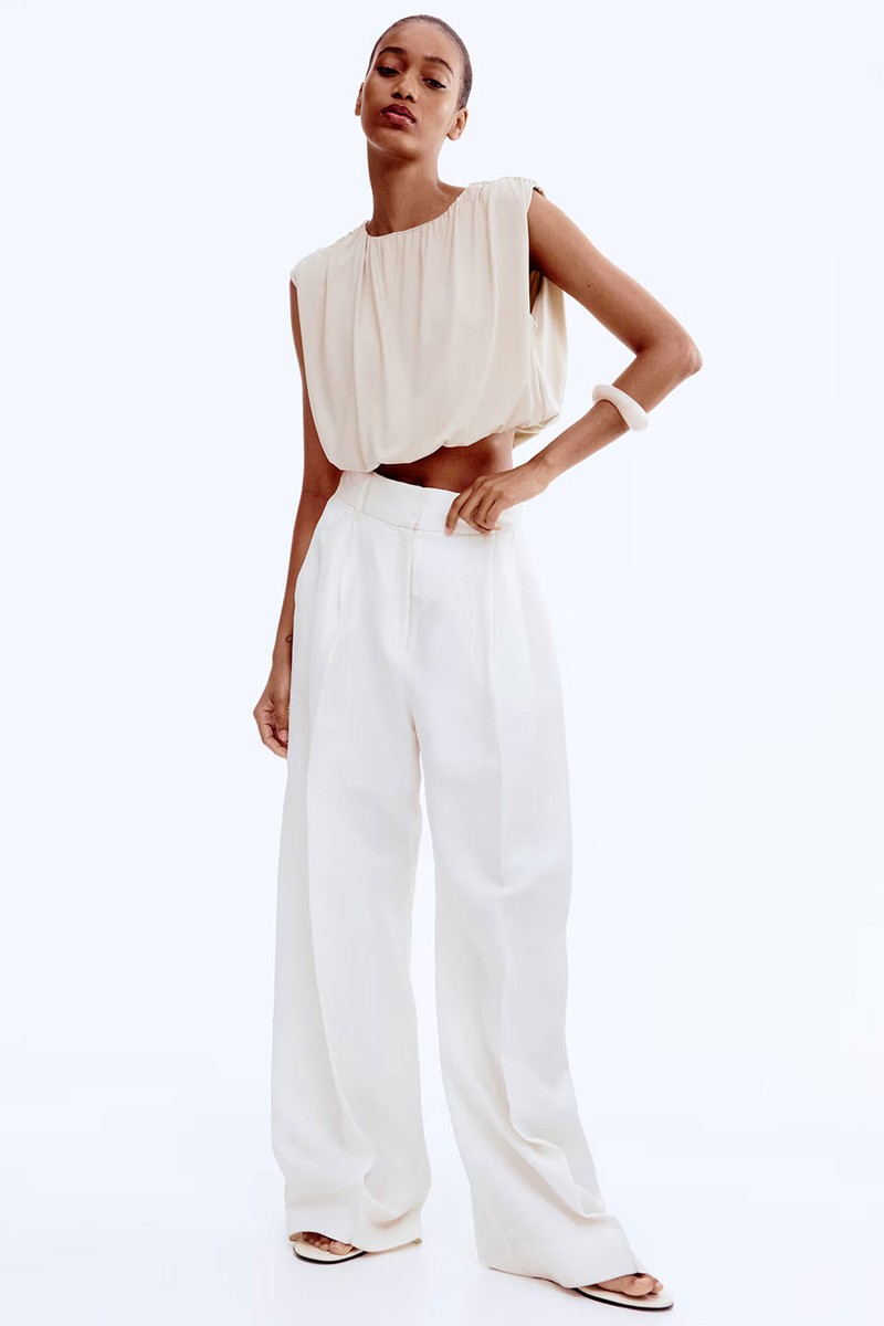 Draped Cropped Top