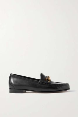 Horsebit Detailed Leather Loafers from Gucci