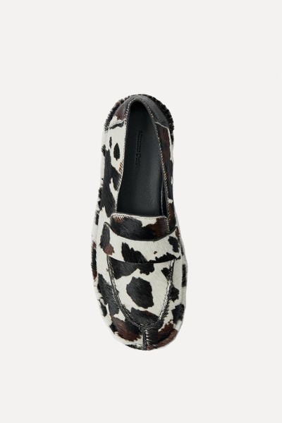 Printed Fur Loafers