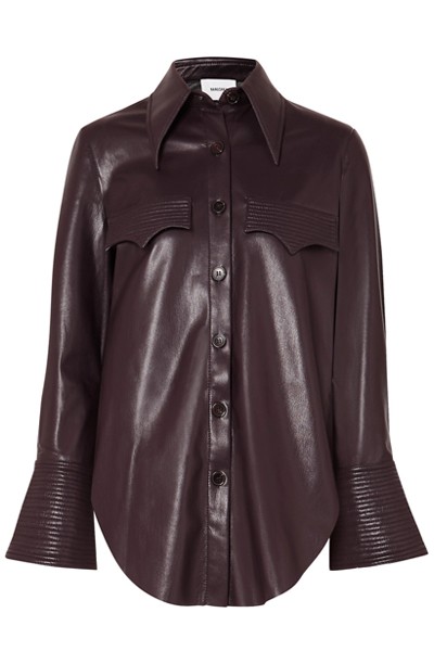 Elpi Vegan Leather Shirt from Nanushka