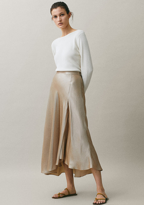Flowing Satin Skirt from Massimo Dutti 