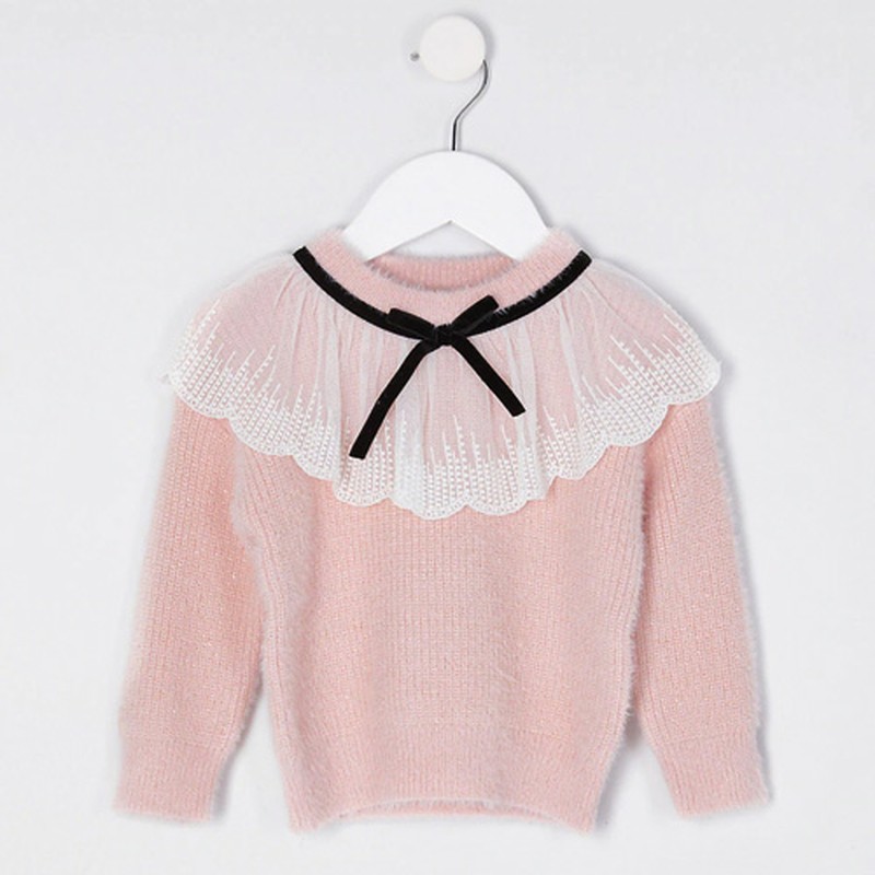 Pink Collar Detail Jumper