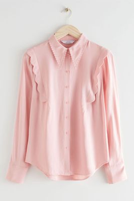 Scalloped Jacquard Shirt from & Other Stories
