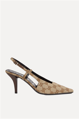 GG Canvas Slingback Pumps 75  from Gucci 