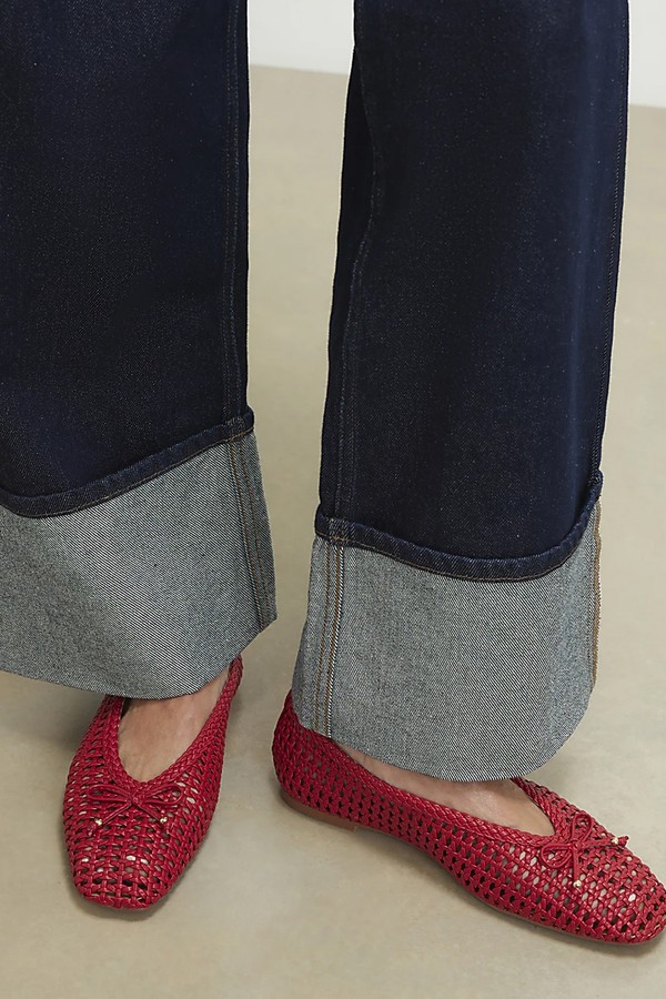 Woven Flat Ballet Pumps from River Island