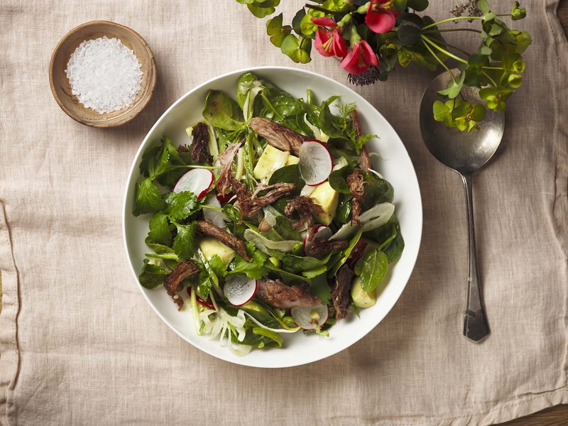 Duck & Avocado Salad With Miso Dressing