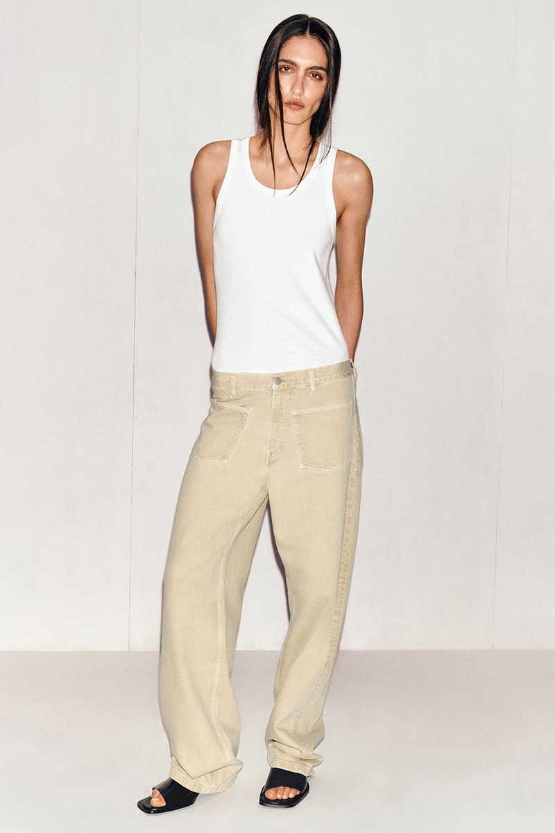Patch-Pocket Straight-Leg Jeans
