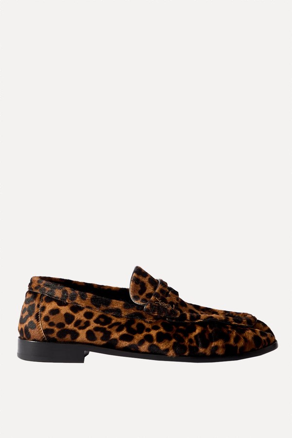 Le Loafer Leopard-Print Calf Hair Loafers from SAINT LAURENT 