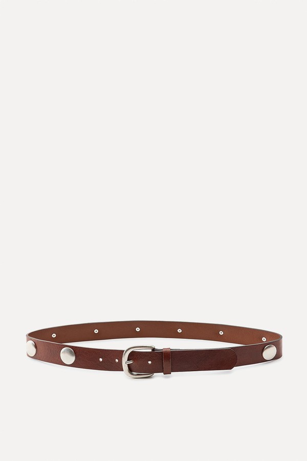 Studded Leather Belt from Zara
