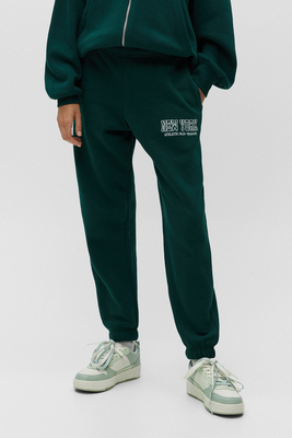 Embroidered Varsity Joggers from Pull & Bear
