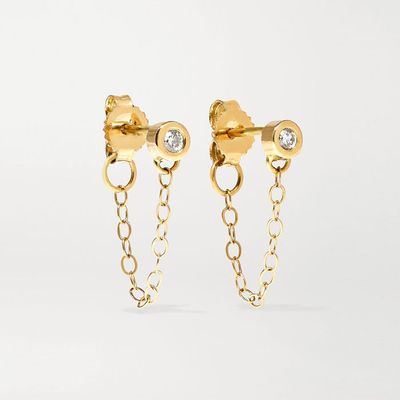 Gold Diamond Earrings from Melissa Joy Manning