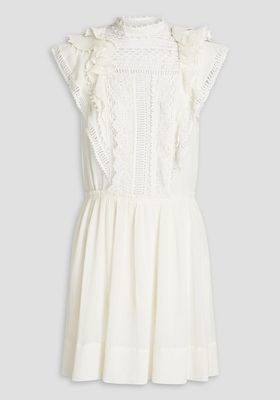 Lanelia Crochet Paneled Cotton And Silk Blend Georgette Mini Dress from Isabel Marant