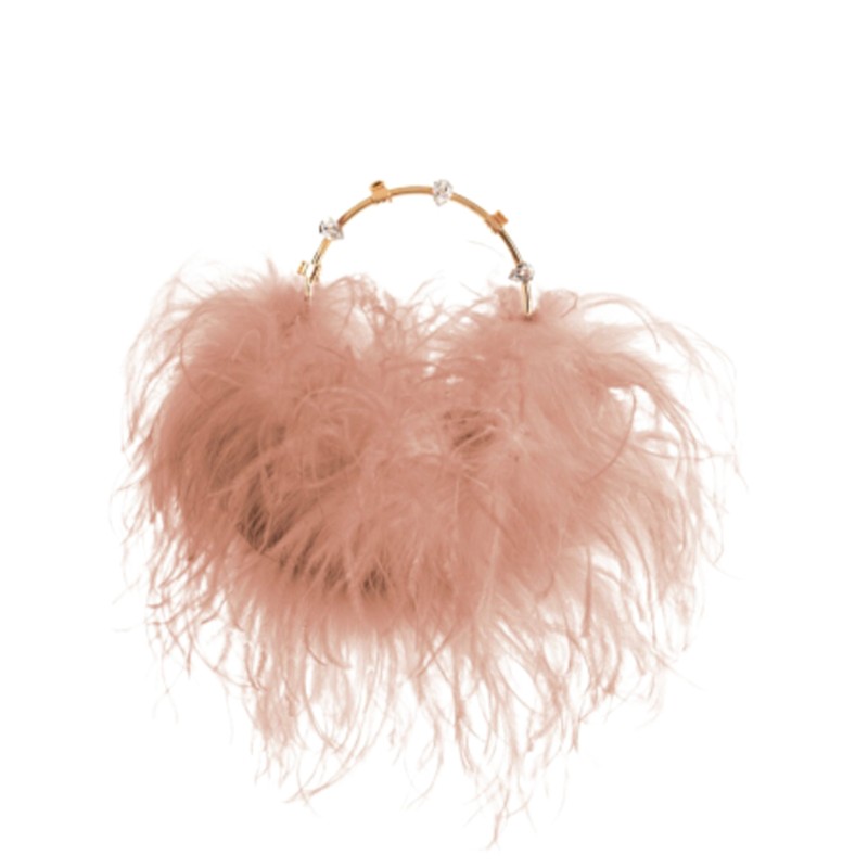 Feather Nude Clutch Bag from L'alingi